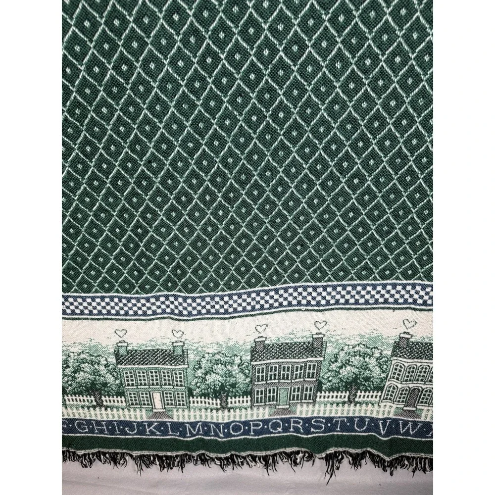 Vintage Throw Blanket School House Home Is Where The Heart Is Alphabet (44x53)